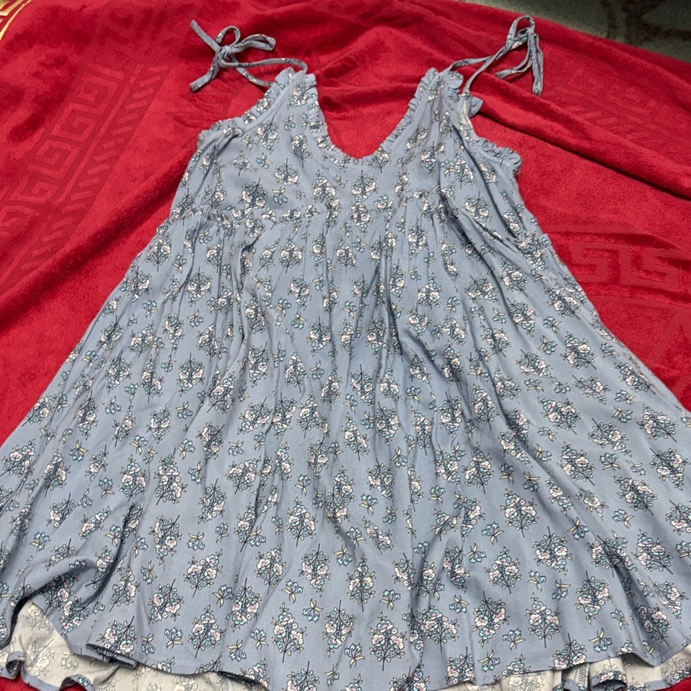 Patrons of Peace Light Blue Floral Dress